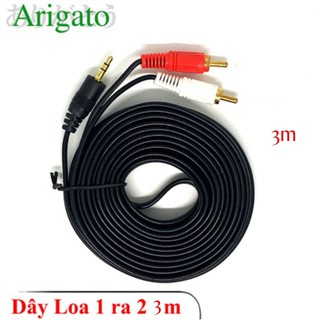 [Mã ELHACE giảm 4% đơn 300K] Dây Loa 1 ra 2 ,jack 3.5 ra đầu hoa sen 3m