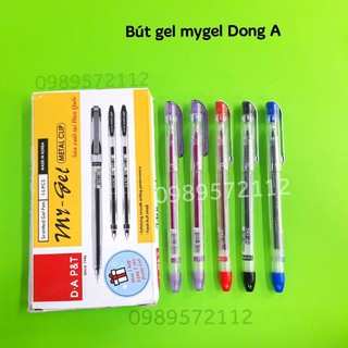 {12cái} Bút bi nước nét 0.5mm mygel,nắp cài sắt