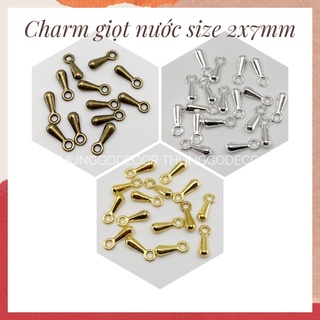 10gr ~ 120c Charm tòn teng hình giọt nước làm trang sức thủ công size 2x7mm