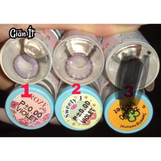 Lens O độ Tím + khay đơn