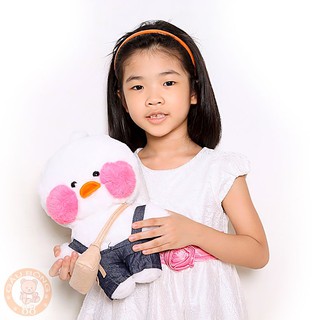 Gấu bông vịt má hồng đeo túi 40cm hàng cao cấp