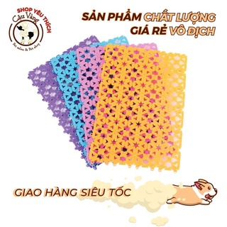 Tấm lót sàn chuồng mèo, chuồng chó bằng nhựa nhiều màu bằng nhựa PVC 20x30cm