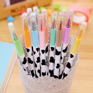 Bút màu ngòi nhọn Milky - Hoạ tiết bò sữa