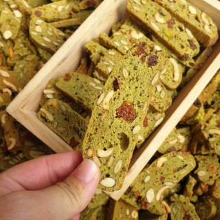 Bánh Biscotti Nguyên Cám Ngủ Cốc Vị Trà Xanh - Túi 1kg