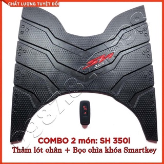 ★ {COMBO} Thảm Lót Chân SH 350i Và Bọc Chìa Khóa Smartkey SH 350 Loại 2 Nút ★