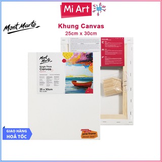 Khung Canvas 25x30cm Mont Marte Single Thick - CSST2530 - Canvas Vẽ Tranh, Toan Vẽ Tranh