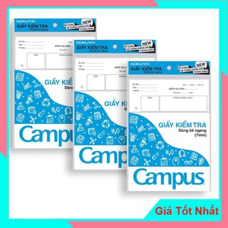 Giấy Kiểm Tra  B5 Campus Kẻ Ngang Có Lề 25 Tờ Đôi TP-BR70G-25.