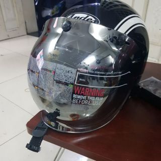 Kính Flat cau tráng gương gắn nón 3/4 lật được