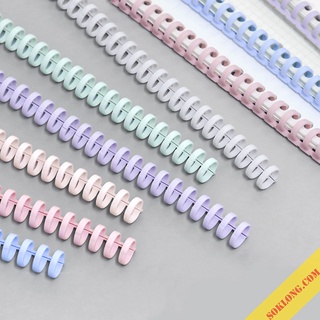 Thanh còng nhựa sổ màu Pastel, còng đóng ruột sổ làm binder refill P11