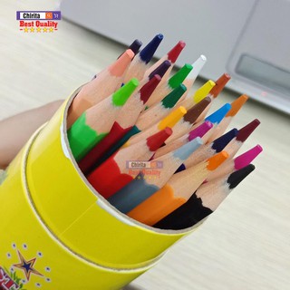 Lọ 24 Cây Bút Chì Màu - Có Nắp Chuốt Tiện Lợi - Phát Triển Khả Năng Mỹ Thuật