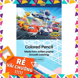 Bút chì 12/24/36 màu học sinh Deli - Superwings - EC00800/EC00810/EC00820/EC00830