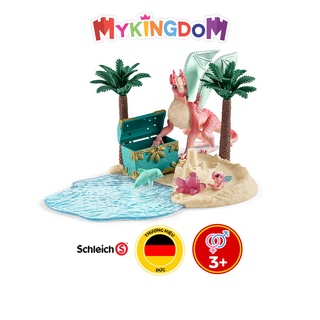 Đồ Chơi Mô Hình SCHLEICH Đảo Rồng Và Thùng Kho Báu 42436