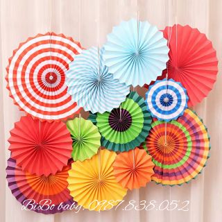 Bộ 6 quạt giấy (party fan) trang trí sinh nhật - BiBo baby