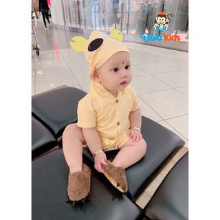Quần áo trẻ em hình Cua Cam ngắn tay mũ liền cho trẻ 4-15kg