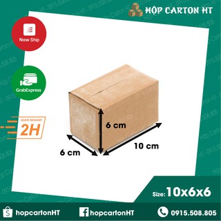 10x6x6 Combo 80 hộp carton, thùng giấy cod gói hàng, bìa đóng hàng giá rẻ