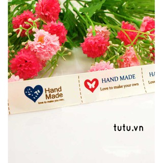 RUY BĂNG SATIN 16MM HỌA TIẾT CHỮ HANDMADE NHIỀU KIỂU HT16-002