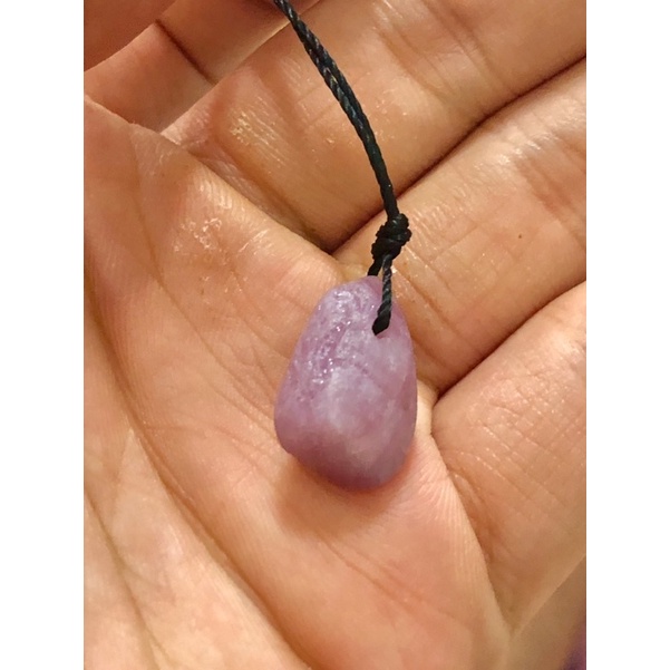 Vòng cổ dây chuyền đá thô Ruby