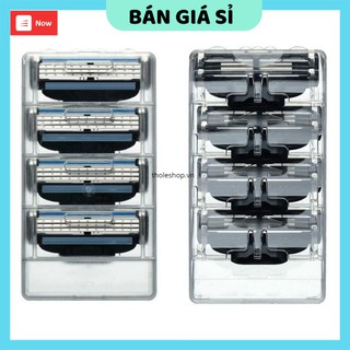 Bộ 4 lưỡi dao cạo   GIÁ VỐN]   Bộ 4 lưỡi dao cao râu 3 lớp cho nam, giúp bạn làm sạch râu một cách nhanh chóng 7375