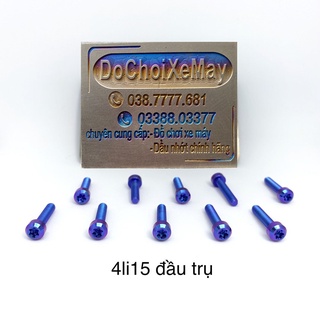 Ốc titan gr5 4li15 đầu trụ gắn cho yếm sau ổ khoá Winner , ốc nắp dầu . DoChoiXeMay