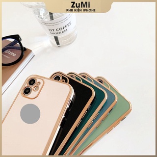 Ốp lưng iphone Logo Táo Mạ Vàng Từ Iphone 7 Đến 12 Promax-ZUMI STORE