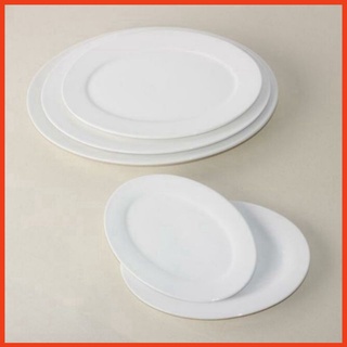 Đĩa nhựa phíp trắng bầu dục loại dày đẹp đủ size GDTA
