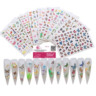 Nail Sticker Mẫu Bướm Tuyệt Đẹp - Trang Trí Dán Móng Tay Dễ Thương