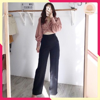 Quần suông ống rộng, hiệu ứng chân dài như siêu mẫu QCS.0002.CU - LEERY