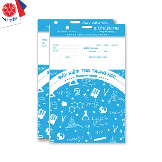 HẢI TIẾN Giấy kiểm tra trung học cao cấp (25 tờ/túi) Lốc 2 túi