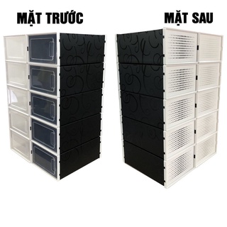 Hộp Đựng Giày Dép Nắp Nhựa Cứng Có Nắp Đậy, chịu lực 10Kg