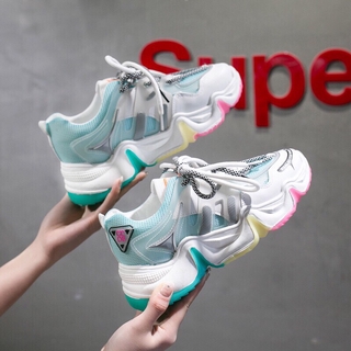 Giày thể thao sneaker nữ phối màu dây kép bao chất mã TM12