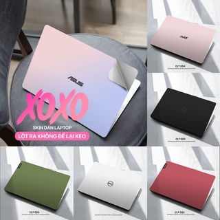Bộ skin dán laptop mẫu Màu Trơn  / Có mẫu decal dán cho tất cả các hãng máy tính