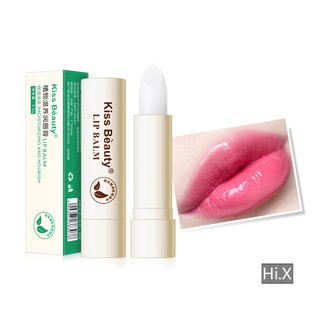 Son dưỡng môi KISS BEAUTY không màu chiết xuất từ thực vật thiên nhiên dưỡng ẩm, giúp môi căng mọng mềm mại