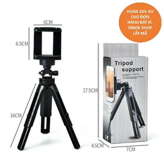 Chân Kẹp Điện Thoại Tripod Mini 3 chân (Kèm Đầu Kẹp)