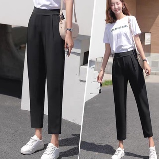 Quần Tây nữ dáng baggy lưng thun