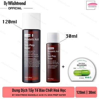 Dung dịch tẩy tế bào chết hoá học By Wishtrend Mandelic Acid 5% Skin Prep Water + Tặng 1 Mặt Nạ BNBG ( Loại Ngẫu Nhiên)