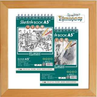[HVVT] Sổ Vẽ Phác Thảo SketchBook A5 KLONG 150 GSM - 50 Tờ; MS: 771