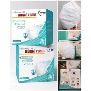 [Hộp 10cái] Khẩu Trang Kháng Khuẩn 5 Lớp BUSH TS95 Hàng Chính Hãng