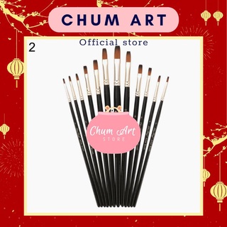 Cọ đầu vuông ke màu , cọ vẽ màu sơn acrylic , cọ vẽ màu sơn dầu