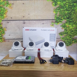 Camera trọn bộ 4 mắt Hikvision DS-2CE56B2-IPF lắp trong nhà, hồng ngoại 20 mét, đầy đủ phụ kiện