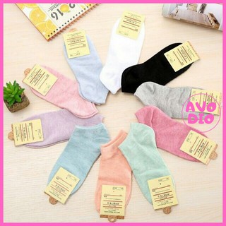 Tất vớ nữ cotton trơn cổ ngắn Hàn Quốc - Tất vớ cổ thấp unisex thấm hút mồ hôi cực tốt QT004