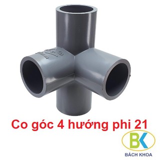 Co góc 4 hướng phi 21mm (ST)