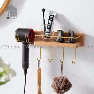 nuhome.vn | Gía gác máy sấy kèm kệ - Saki, giá treo máy sây kết hợp kệ đa năng kiểu dáng sang trọng và mộc mạc