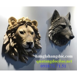 Đầu thú trang trí treo tường 3D, vật dụng decor sang trọng &amp; nghệ thuật