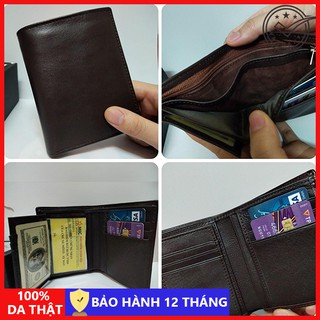 Ví Da Thật Bảo Hành 12 Tháng Ví Da Bò Nam Cao Cấp Ví Đứng Da Bò Thật 100% Sang Trọng VS007