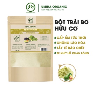 Bột Trái Bơ hữu cơ UMIHOME nguyên chất 40G - Đắp mặt nạ trắng da mờ thâm nám, chống lão hóa và giảm nếp nhăn