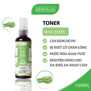 Nước Hoa Hồng Toner Nha Đam Dưỡng Ẩm Dịu Nhẹ, Se Khít Lỗ Chân Lông Từ Nha Đam Tươi MILAGANICS 100ml (Chai)