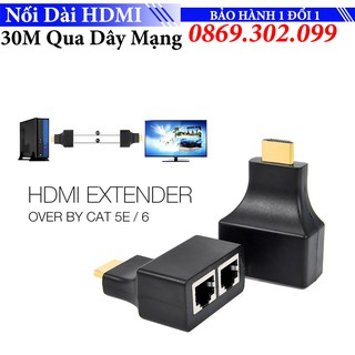 [Mã ELHACE giảm 4% đơn 300K] Nối dài dây HDMI qua 2 Dây Mạng Cổng RJ45 HDMI Extender 30m