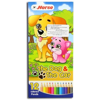 Hộp 12 Chì Màu Horse Dog &amp; Cat