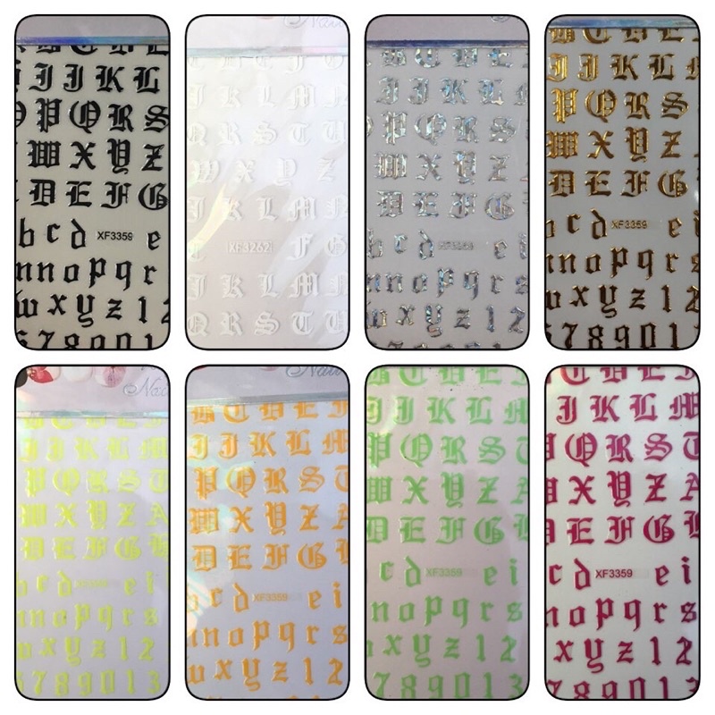 Sticker Dán Móng Chữ AI CẬP