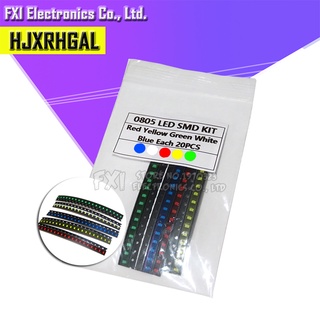 Set 100 Đèn LED Diode 5 Màu 1210 1206 0805 0603